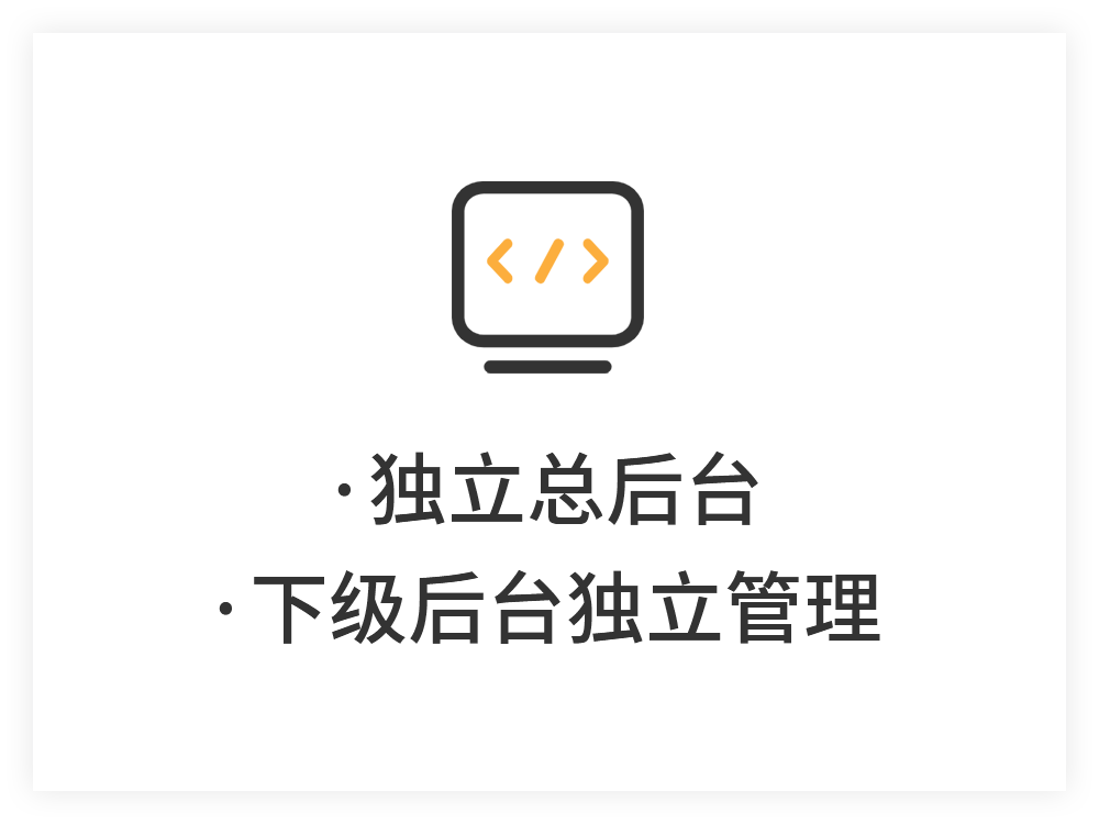独立总后台、下级后台独立管理